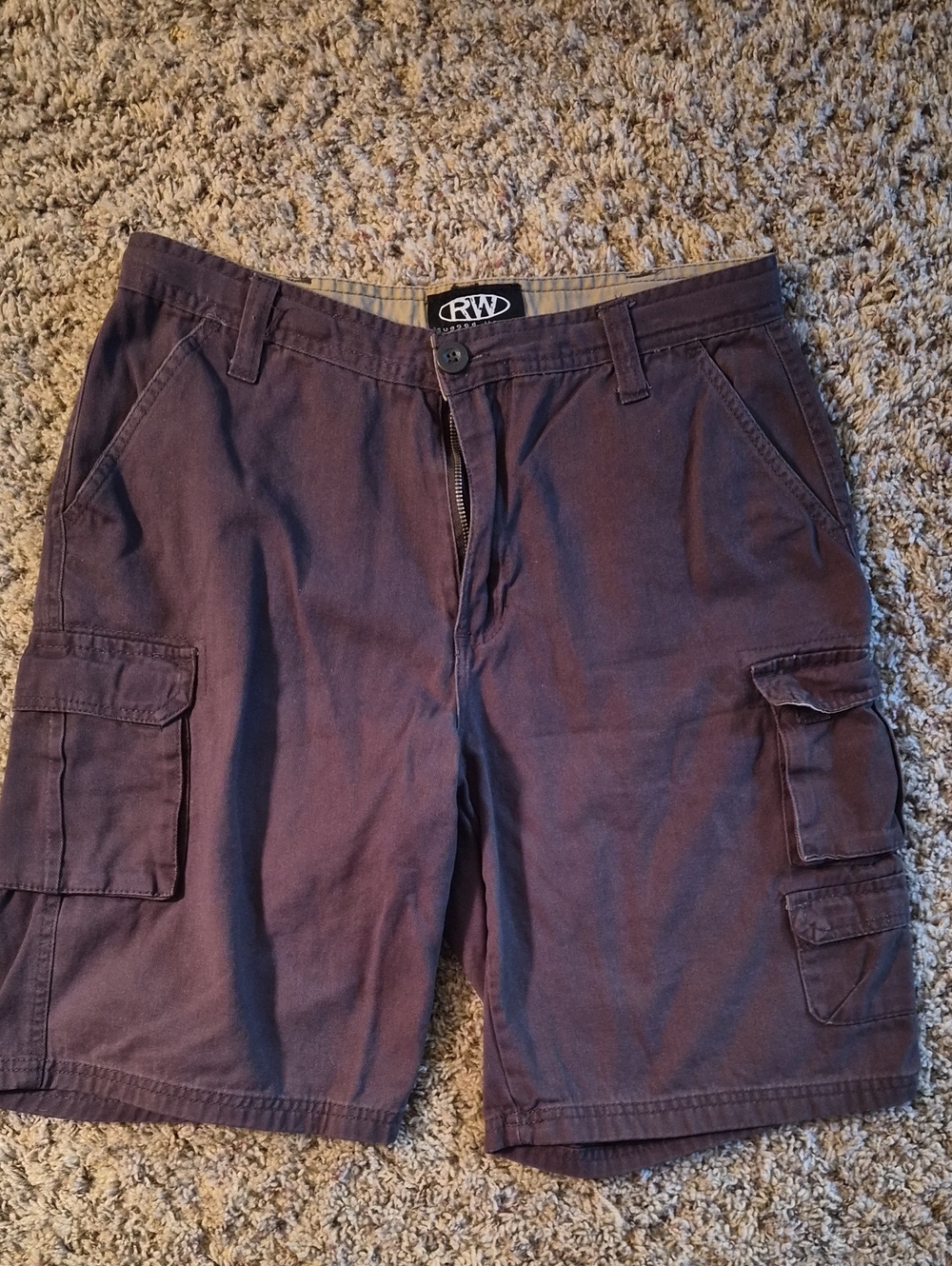 RW Men’s Cargo Shorts in Brown - Classic Utility Style